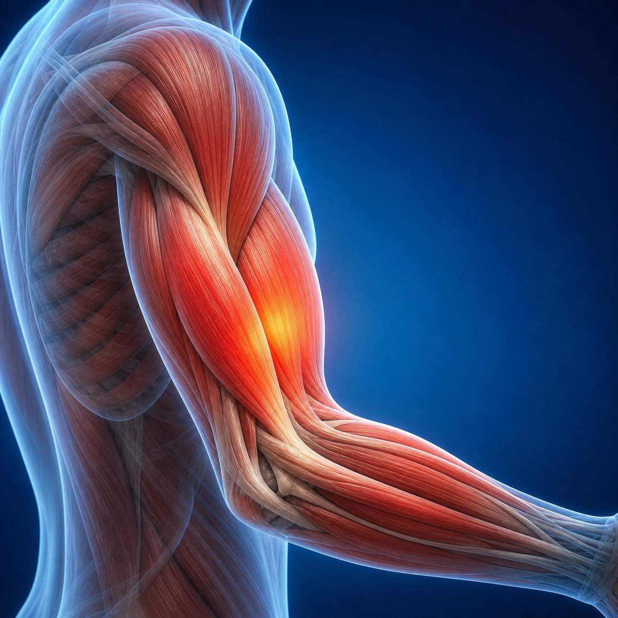 Representação visual de dores musculares profundas